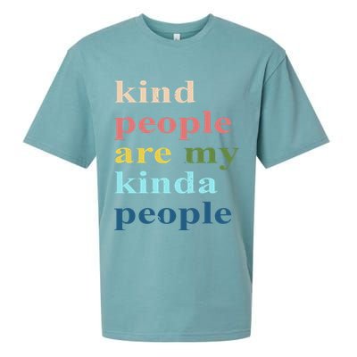 Kind People Are My Kinda People Retro Colorful Sueded Cloud Jersey T-Shirt