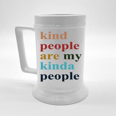 Kind People Are My Kinda People Retro Colorful Beer Stein