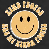 Kind People Are My Kinda People Retro Smiley 7 Panel Mesh Trucker Snapback Hat