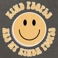 Kind People Are My Kinda People Retro Smiley Cotton Canvas Backpack