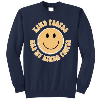 Kind People Are My Kinda People Retro Smiley Tall Sweatshirt