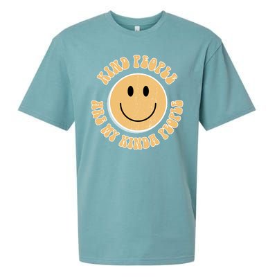 Kind People Are My Kinda People Retro Smiley Sueded Cloud Jersey T-Shirt