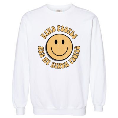 Kind People Are My Kinda People Retro Smiley Garment-Dyed Sweatshirt