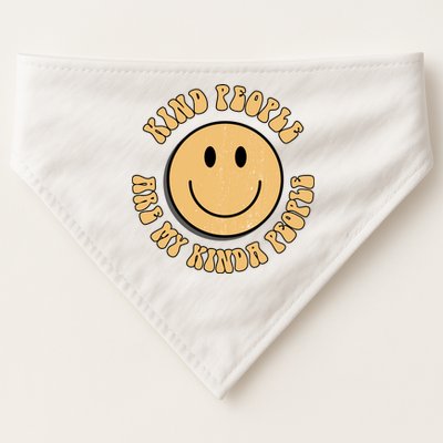 Kind People Are My Kinda People Retro Smiley USA-Made Doggie Bandana