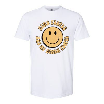 Kind People Are My Kinda People Retro Smiley Softstyle CVC T-Shirt