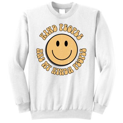 Kind People Are My Kinda People Retro Smiley Sweatshirt