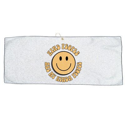 Kind People Are My Kinda People Retro Smiley Large Microfiber Waffle Golf Towel
