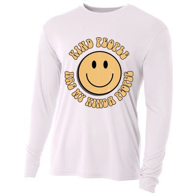 Kind People Are My Kinda People Retro Smiley Cooling Performance Long Sleeve Crew