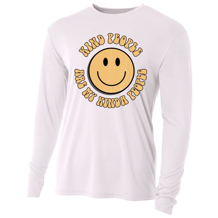 Kind People Are My Kinda People Retro Smiley Cooling Performance Long Sleeve Crew