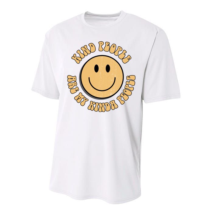 Kind People Are My Kinda People Retro Smiley Performance Sprint T-Shirt