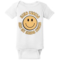 Kind People Are My Kinda People Retro Smiley Baby Bodysuit