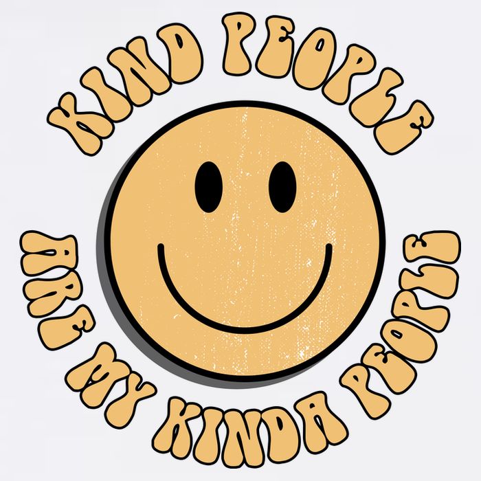 Kind People Are My Kinda People Retro Smiley Baby Bodysuit