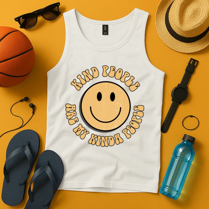 Kind People Are My Kinda People Retro Smiley Tank Top