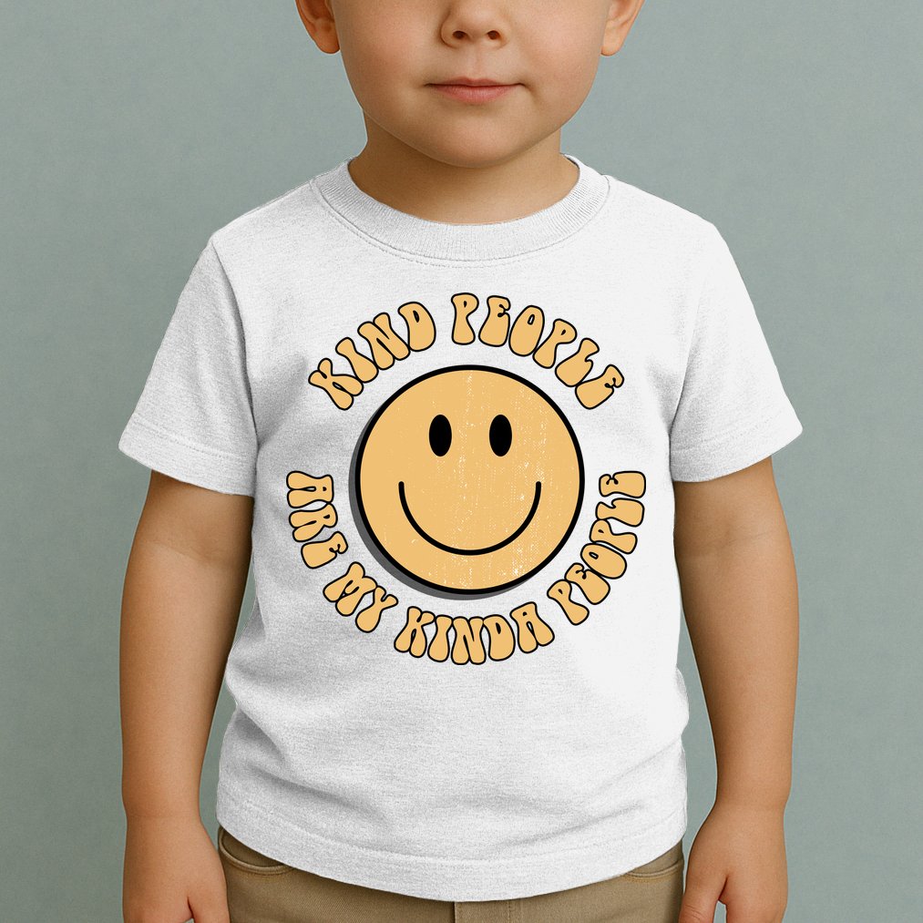 Kind People Are My Kinda People Retro Smiley Toddler T-Shirt
