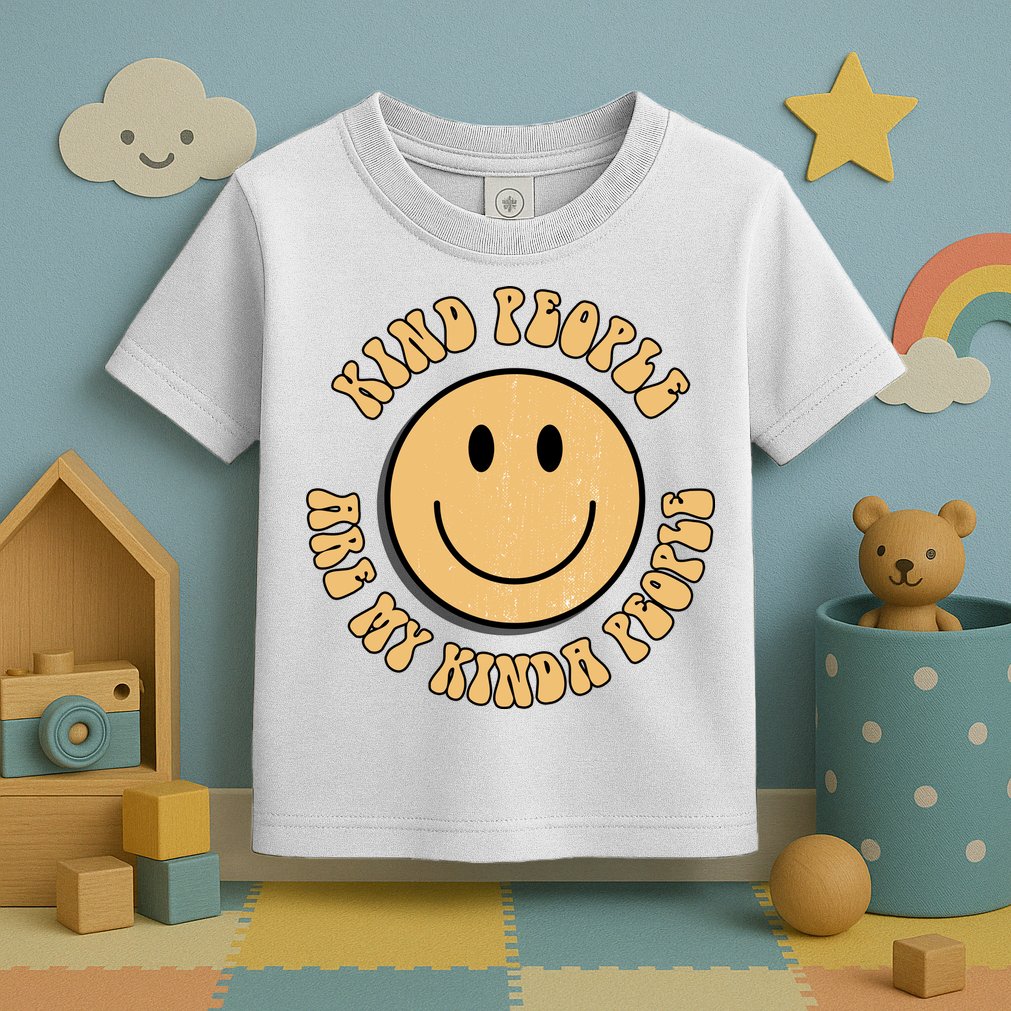 Kind People Are My Kinda People Retro Smiley Toddler T-Shirt