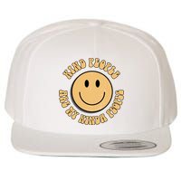 Kind People Are My Kinda People Retro Smiley Wool Snapback Cap