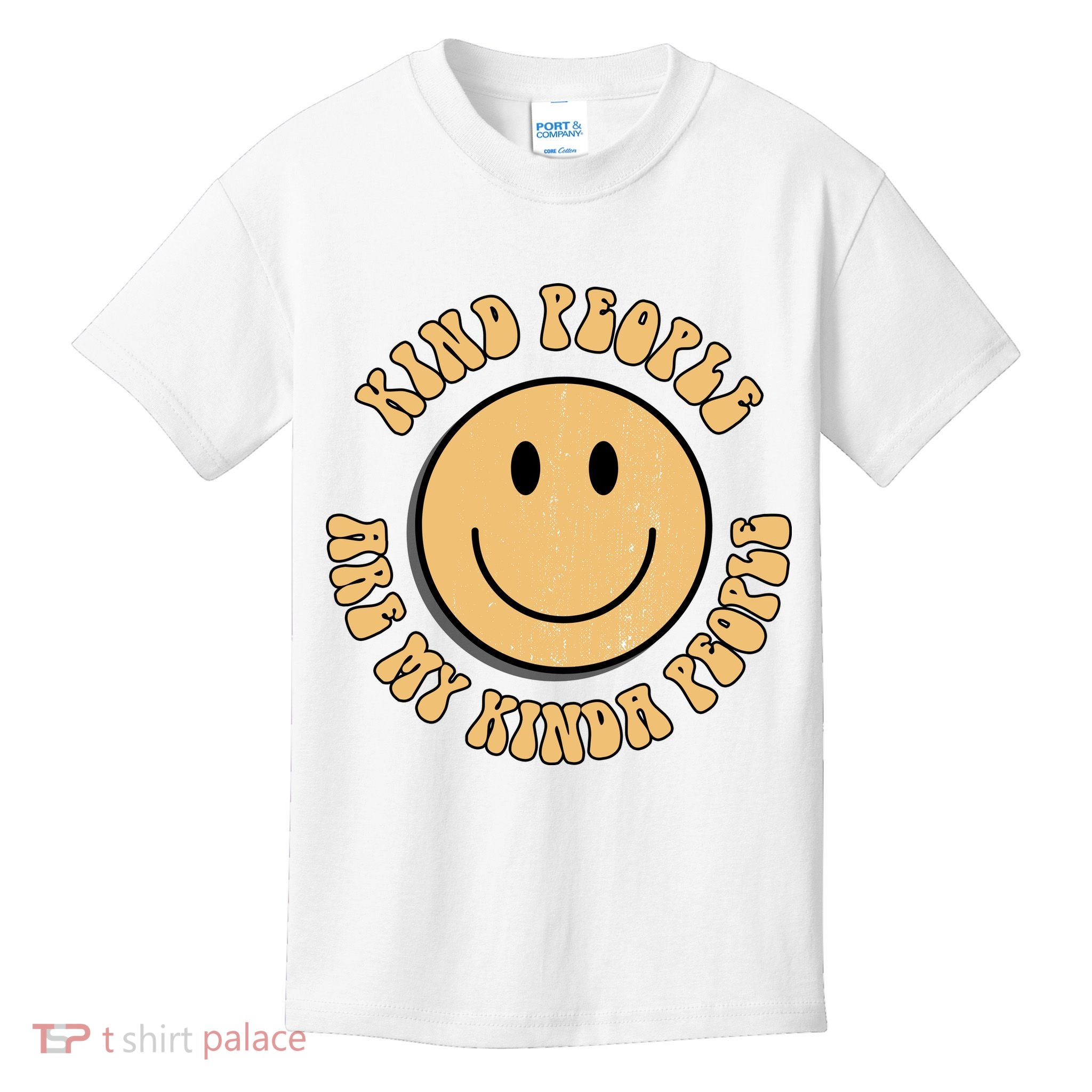 Kind People Are My Kinda People Retro Smiley Kids T-Shirt