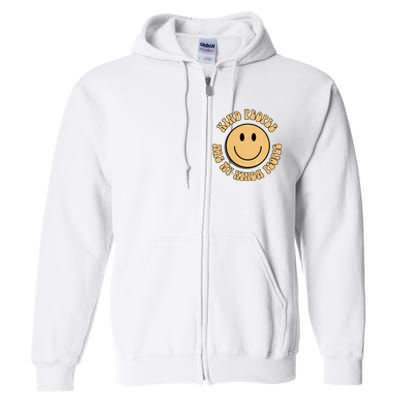 Kind People Are My Kinda People Retro Smiley Full Zip Hoodie