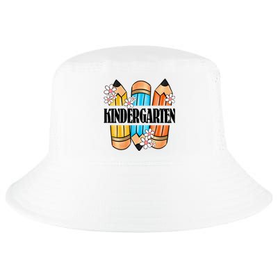 Kindergarten Pencil And Flower Back To School Graphic Cool Comfort Performance Bucket Hat