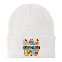 Kindergarten Pencil And Flower Back To School Graphic Knit Cap Winter Beanie