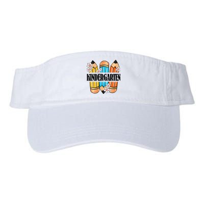 Kindergarten Pencil And Flower Back To School Graphic Valucap Bio-Washed Visor