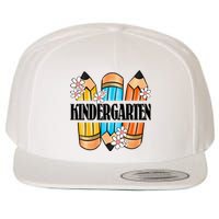 Kindergarten Pencil And Flower Back To School Graphic Wool Snapback Cap