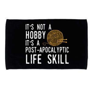 Knitting Post Apocalyptic Life Skill Funny Knitter Microfiber Hand Towel