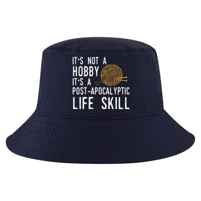 Knitting Post Apocalyptic Life Skill Funny Knitter Cool Comfort Performance Bucket Hat