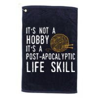 Knitting Post Apocalyptic Life Skill Funny Knitter Platinum Collection Golf Towel