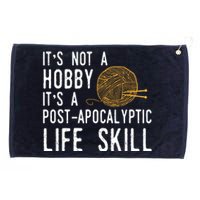 Knitting Post Apocalyptic Life Skill Funny Knitter Grommeted Golf Towel