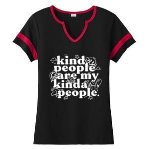 Kind People Are My Kinda People Ladies Halftime Notch Neck Tee