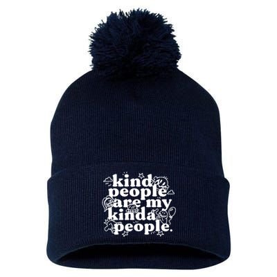 Kind People Are My Kinda People Pom Pom 12in Knit Beanie