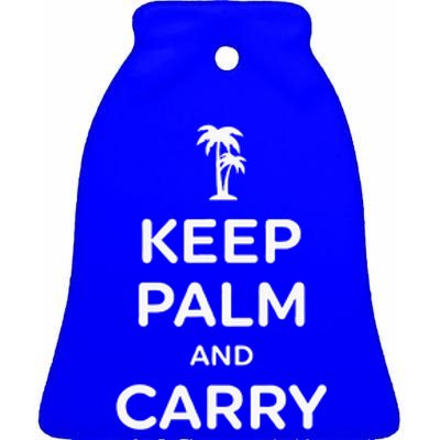 Keep Palm And Carry Frond Ceramic Bell Ornament