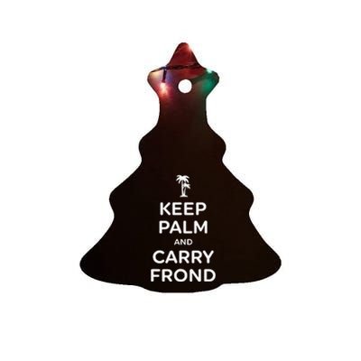 Keep Palm And Carry Frond Ceramic Tree Ornament