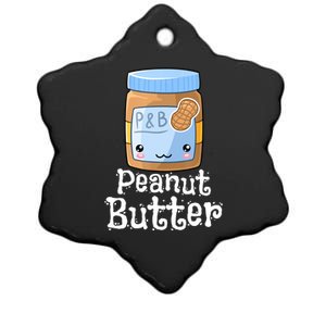 Kawaii Peanut Butter & Jelly PB&J Halloween Matching Designs Ceramic Star Ornament