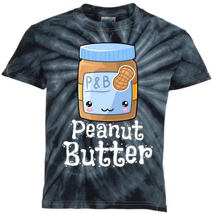 Kawaii Peanut Butter & Jelly PB&J Halloween Matching Designs Kids Tie-Dye T-Shirt