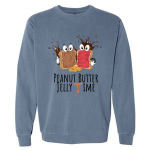 Kawaii Peanut Butter Lover Jelly Time Cute Matching Couples Cool Gift Garment-Dyed Sweatshirt