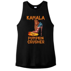 Kamala Pumpkin Crusher Funny Election Halloween Ladies PosiCharge Tri-Blend Wicking Tank