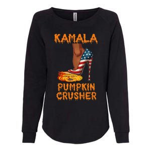 Kamala Pumpkin Crusher Funny Election Halloween Womens California Wash Sweatshirt