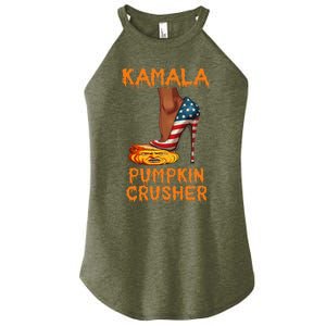 Kamala Pumpkin Crusher Funny Election Halloween Women's Perfect Tri Rocker Tank