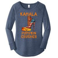 Kamala Pumpkin Crusher Funny Election Halloween Women's Perfect Tri Tunic Long Sleeve Shirt