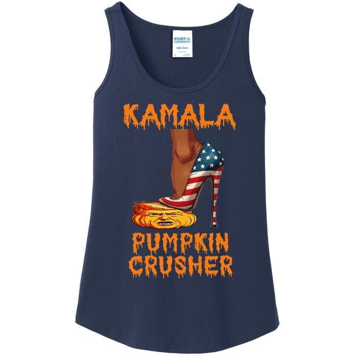 Kamala Pumpkin Crusher Funny Election Halloween Ladies Essential Tank