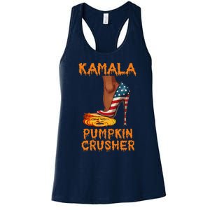 Kamala Pumpkin Crusher Funny Election Halloween Women's Racerback Tank