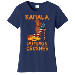 Kamala Pumpkin Crusher Funny Election Halloween Women's T-Shirt