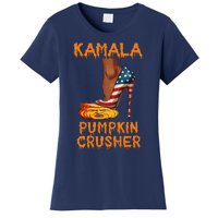 Kamala Pumpkin Crusher Funny Election Halloween Women's T-Shirt