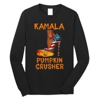 Kamala Pumpkin Crusher Funny Election Halloween Long Sleeve Shirt