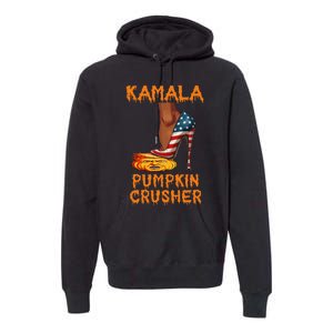 Kamala Pumpkin Crusher Funny Election Halloween Premium Hoodie