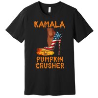 Kamala Pumpkin Crusher Funny Election Halloween Premium T-Shirt