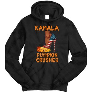 Kamala Pumpkin Crusher Funny Election Halloween Tie Dye Hoodie