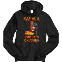 Kamala Pumpkin Crusher Funny Election Halloween Tie Dye Hoodie